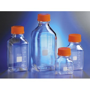 1396-100 PYREX® 100mL Square Glass Media Storage Bottles,